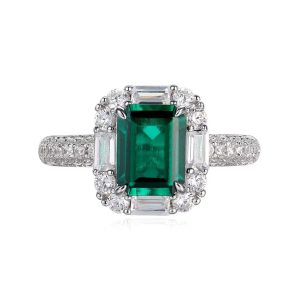 1.5 carat emerald Zambian square ring