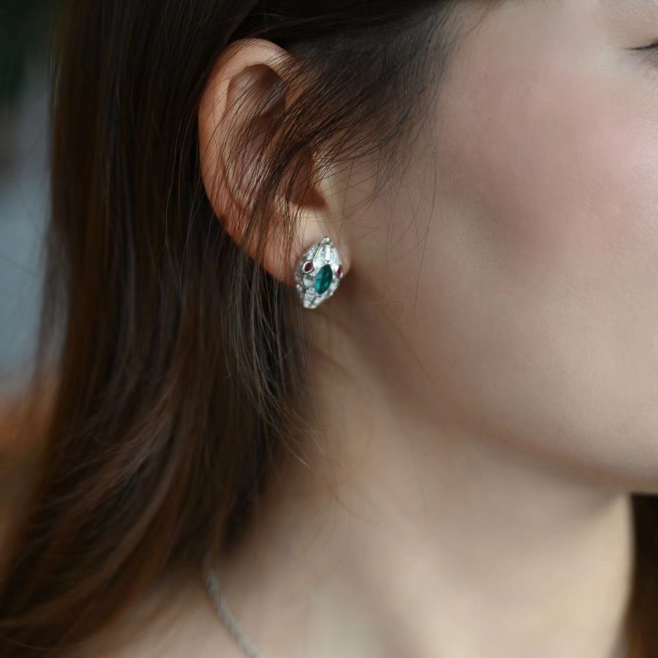 1 carat snake earrings - Image 4