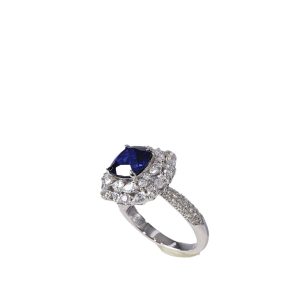 3 carat sapphire luxury full diamond ring
