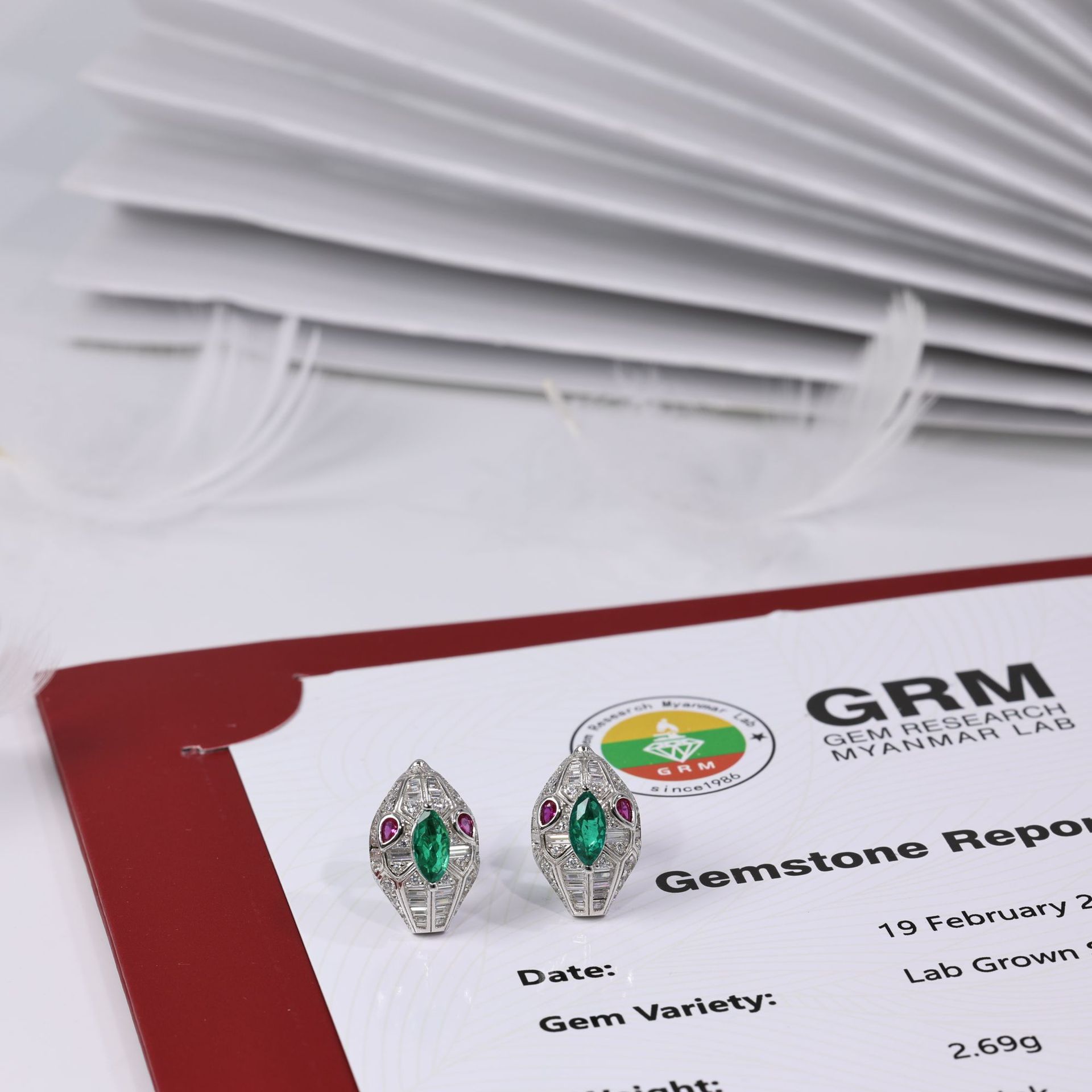 1 carat snake earrings - Image 5