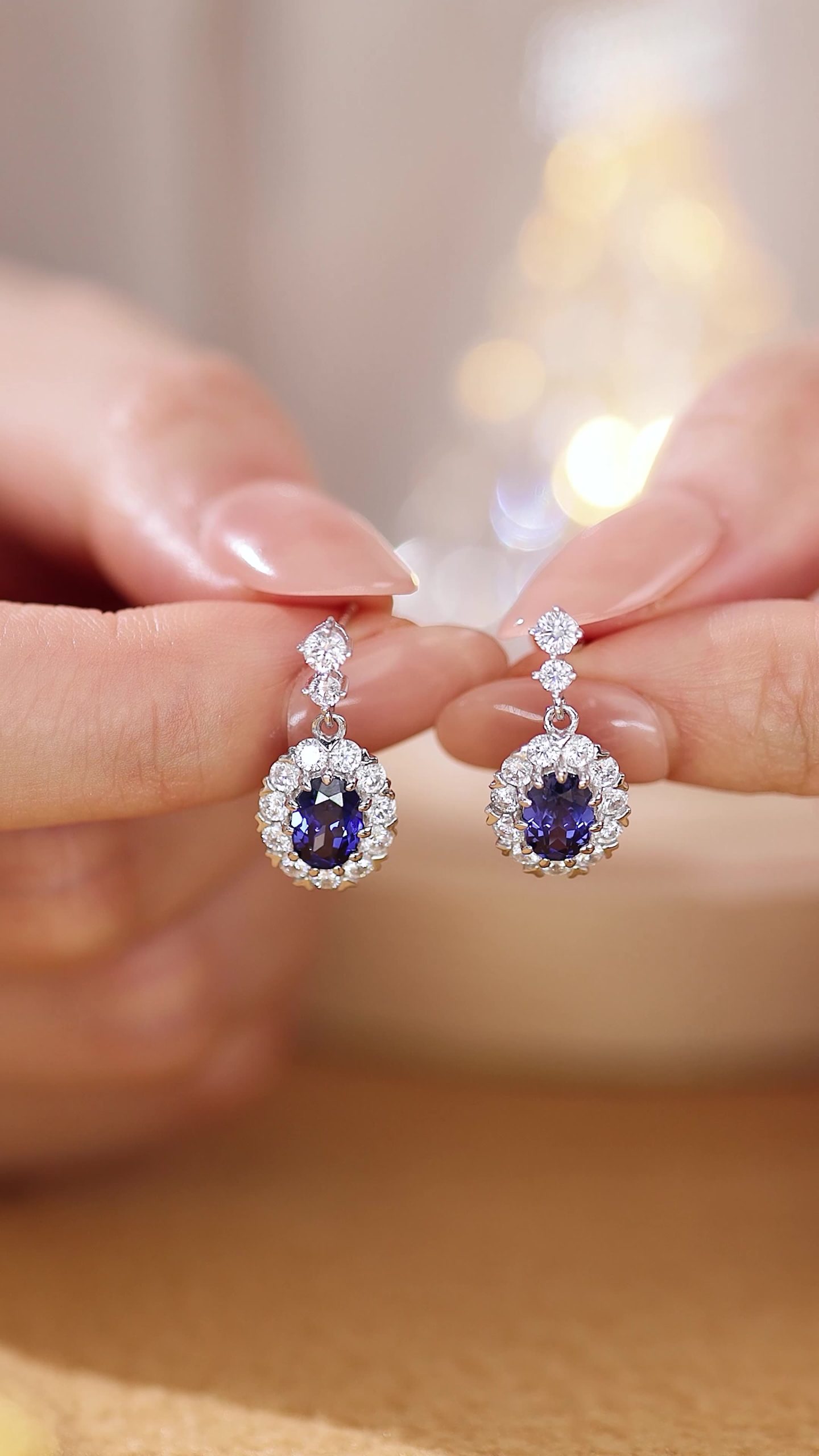 2 ct diamond oval earrings - Image 6